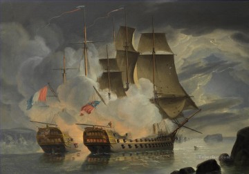 海戦 Painting - マルスとフランスの 74 エルキュール ブレスト沖 1798 年海戦